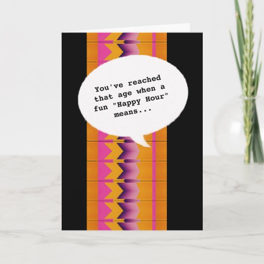 Napping Happy Hour Ouder worden Grappig Verjaardag Kaart (Voorkant)