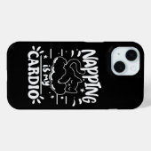 Napping is mijn cardio eenvoudig grappig kattenont Case-Mate iPhone case (Achterkant (horizontaal))