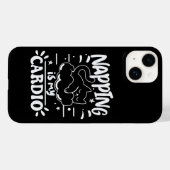 Napping is mijn cardio eenvoudig grappig kattenont Case-Mate iPhone case (Achterkant (horizontaal))