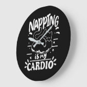 Napping is mijn cardio eenvoudig grappig kattenont grote klok (Hoek)