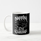 Napping is mijn cardio eenvoudig grappig kattenont koffiemok (Links)