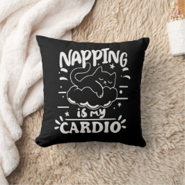 Napping is mijn cardio eenvoudig grappig kattenont kussen