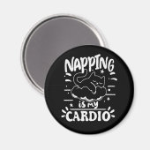 Napping is mijn cardio eenvoudig grappig kattenont magneet (Voorkant / Achterkant)