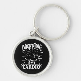 Napping is mijn cardio eenvoudig grappig kattenont sleutelhanger