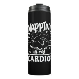 Napping is mijn cardio eenvoudig grappig kattenont thermosbeker