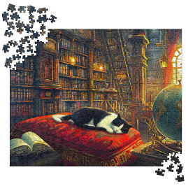 Napping Kat Puzzels voor Volwassene 500 Stuks Moed