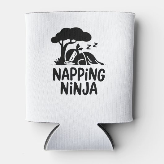 Napping Ninja - Schattigee slaperige Ninja Art Fun Blikjeskoeler (Voorkant)