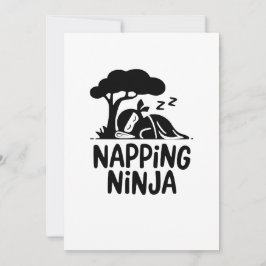 Napping Ninja - Schattigee slaperige Ninja Art Fun Kaart