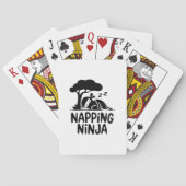 Napping Ninja - Schattigee slaperige Ninja Art Fun Pokerkaarten (Achterkant)