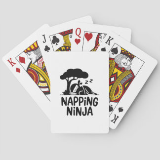 Napping Ninja - Schattigee slaperige Ninja Art Fun Pokerkaarten