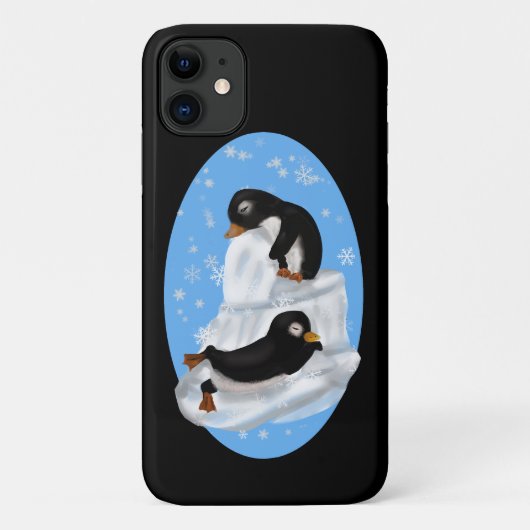 Napping Penguins iPhone / iPad hoesje (Achterkant)