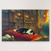 Napping Scholar Kat Mam Gift 1000 Stuk Legpuzzel (Horizontaal)