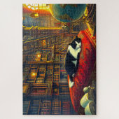 Napping Scholar Kat Mam Gift 1000 Stuk Legpuzzel (Verticaal)
