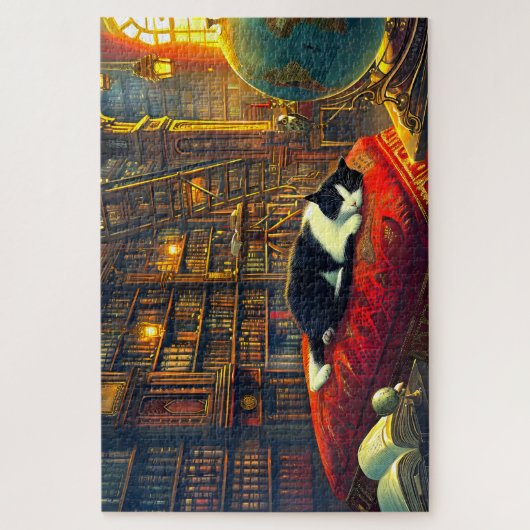 Napping Scholar Kat Mam Gift 1000 Stuk Legpuzzel (Verticaal)