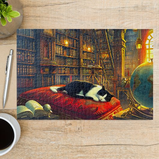 Napping Scholar Kat Mam Gift 1000 Stuk Legpuzzel