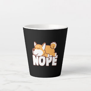 Napping shiba inu   Gek cadeau voor nope lazy Latte Mok