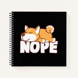 Napping shiba inu   Gek cadeau voor nope lazy Notitieboek