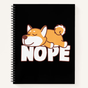 Napping shiba inu   Gek cadeau voor nope lazy Notitieboek