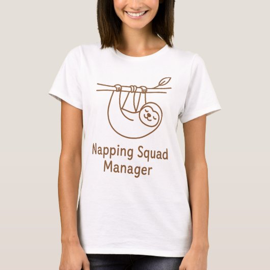 Napping Squad Manager Ontspanning – Grappige Luiaa T-shirt (Voorkant)