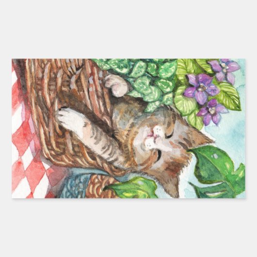 Napping therapie rechthoekige sticker (Voorkant)