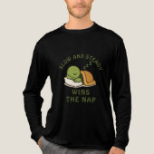 Napping Turtle – Slow Life, Sweet Dreams Tri-Blend Shirt (Voorkant volledig)