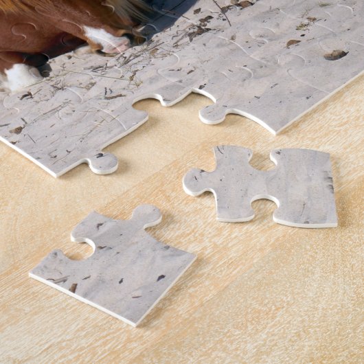 Napping van wilde pony's in het nationaal park Ass Legpuzzel (Zijkant)