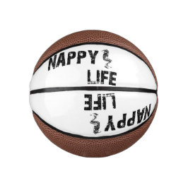 Nappy Life Mini Basketball w/Black Logo. Basketbal