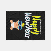 Nappy New Year Diaper Expecting Pregnant Funny Hap Fleece Deken (Voorkant (Horizontaal))