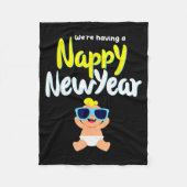 Nappy New Year Diaper Expecting Pregnant Funny Hap Fleece Deken (Voorkant)