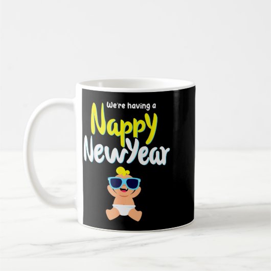 Nappy New Year Diaper Expecting Pregnant Funny Hap Koffiemok (Links)