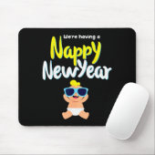 Nappy New Year Diaper Expecting Pregnant Funny Hap Muismat (Met muis)