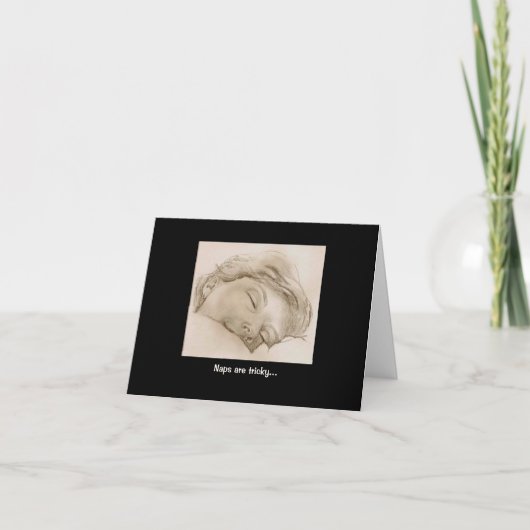 Naps zijn Tricky grafiet tekening Kaart (Voorkant)