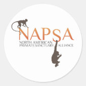 NAPSA-Stickers Ronde Sticker (Voorkant)