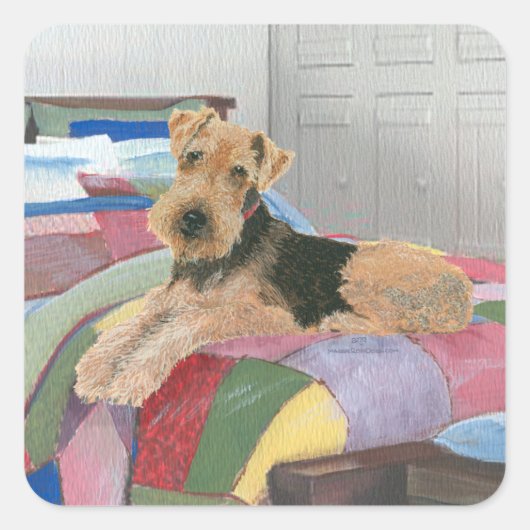 Naptime Vierkante Sticker (Voorkant)