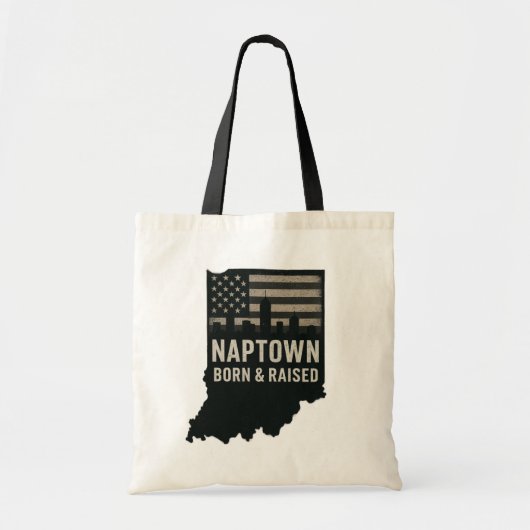 Naptown Geboren en getogen Canvas tas (Voorkant)