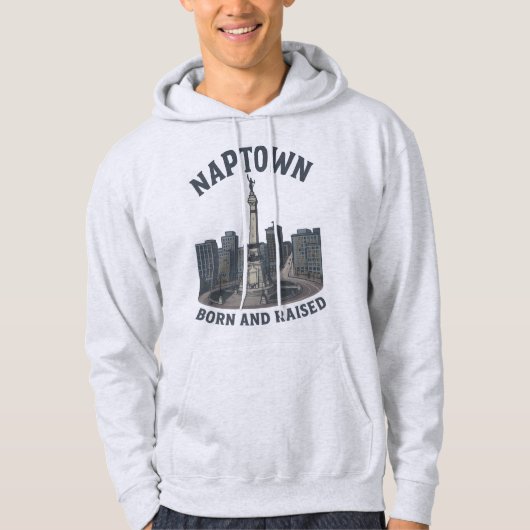 Naptown Geboren en getogen, Monument Circle Hoodie (Voorkant)