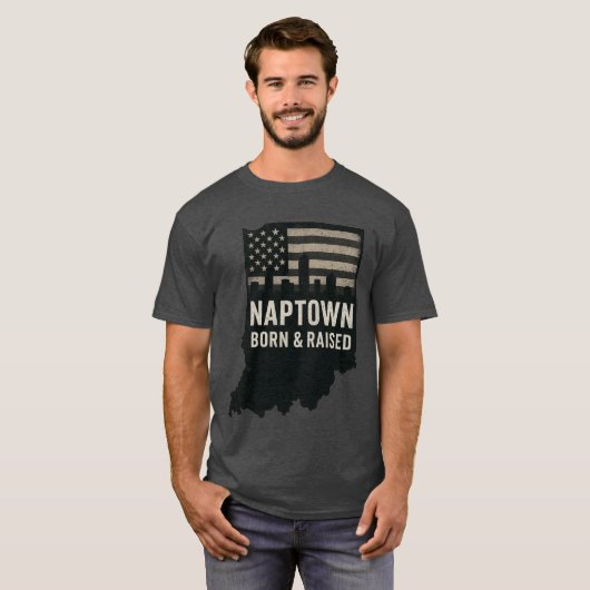 Naptown Geboren en getogen T-Shirt (Voorkant volledig)
