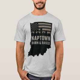 Naptown Indiana Geboren en getogen T-shirt