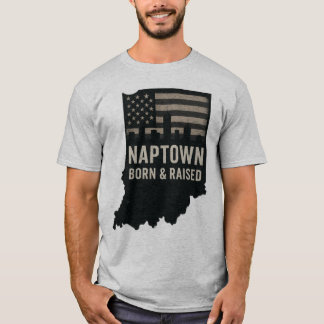 Naptown Indiana Geboren en getogen T-shirt