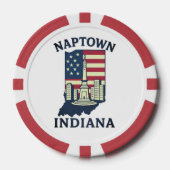 Naptown Indiana Monument Circle Poker Chip (Voorkant)