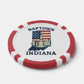 Naptown Indiana Monument Circle Poker Chip (Enkel)