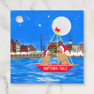 Naptown Tails Parade of Lights Christmas Gift Card Bedankjes Labels