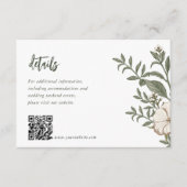 Napture Floral Wedding Invitation Enclosure Kaarte Informatiekaartje (Voorkant)