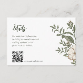 Napture Floral Wedding Invitation Enclosure Kaarte Informatiekaartje