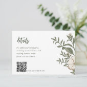 Napture Floral Wedding Invitation Enclosure Kaarte Informatiekaartje (Staand voorkant)