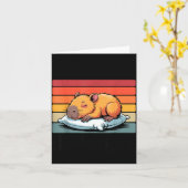 Napybara For Men Women Cute Capybara Sleeng Nap Lo Kaart (Gele Bloem)