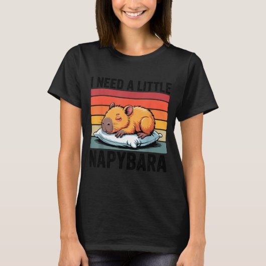 Napybara For Men Women Cute Capybara Sleeng Nap Lo T-shirt (Voorkant)