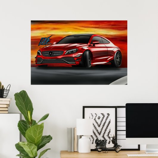 naquash design mercedes amg c63 s coupe poster (Thuiskantoor)