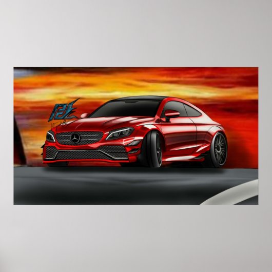 naquash design mercedes amg c63 s coupe poster (Voorkant)
