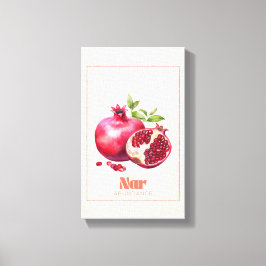 Nar Turkse Granaatappel Overvloed Volkskunst Canva Canvas Afdruk
